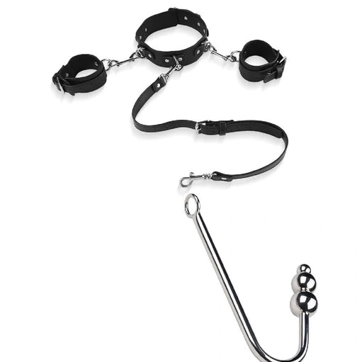 Elegant Collar Hook 5334 Anal and with Beaded Cuffs 0724